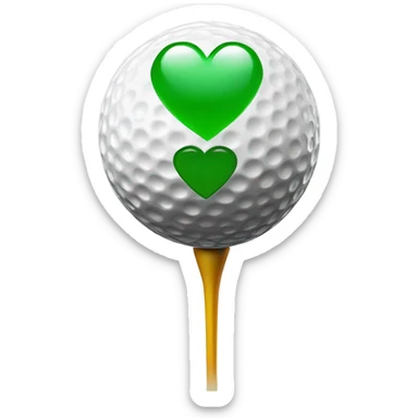 Heart golf sticker