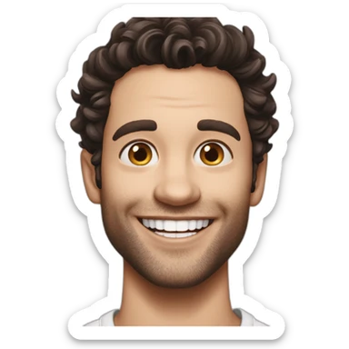 Penn badgley smiling with gap front teeth sticker