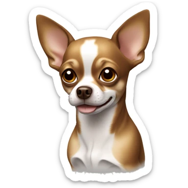 Chihuahua dog brown with white large spots sticker