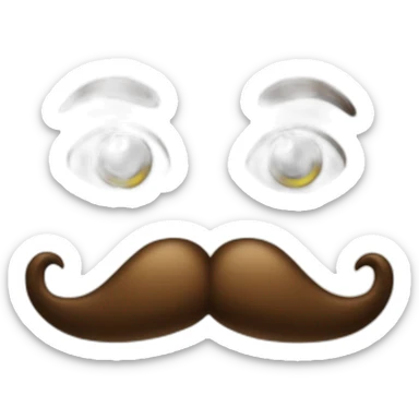 Moustache ressemblant à un petit carré sticker