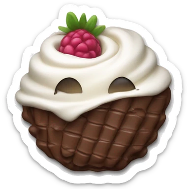 rasperry covered in white and milk chocolate  sticker