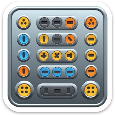 machinery or machine system with many buttons sticker