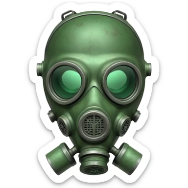 gas mask toxic sticker