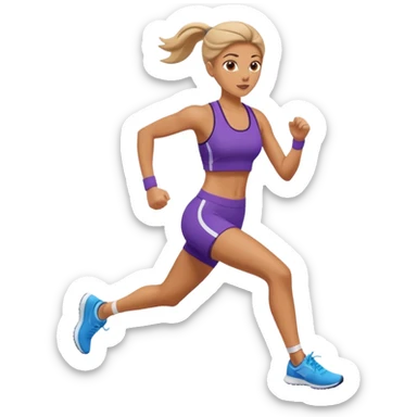 donna che corre sticker