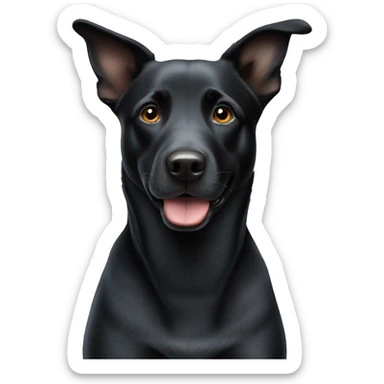 Black lab mixed with blue heeler  sticker