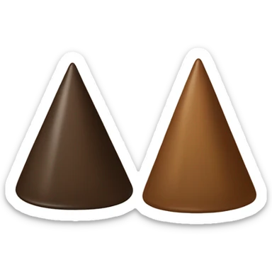 Estéticamente, el piloncillo se presenta como un cono pequeño y sólido de color marrón oscuro o caramelo, con una textura ligeramente rugosa. Su forma es cónica o truncada, similar a una pirámide con la punta redondeada sticker