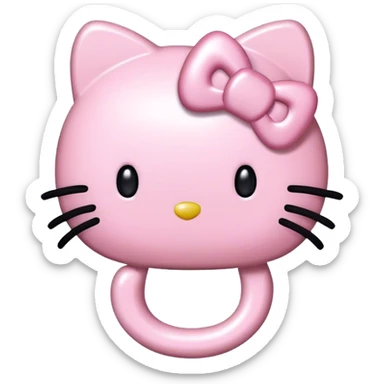 light pink hello kitty claw clip sticker