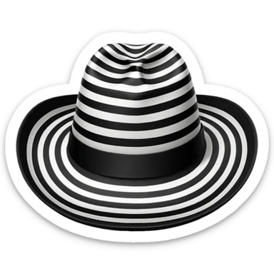 Sombrero Vueltiao con varias rallas negras sticker