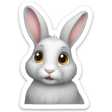 rabbit-gray-lopear sticker