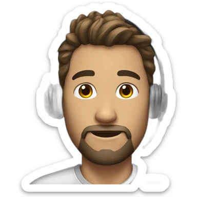 PERSONA MASCULINA CON AURICULARES sticker