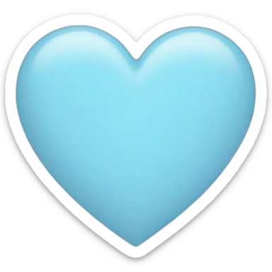Pastel blue heart sticker