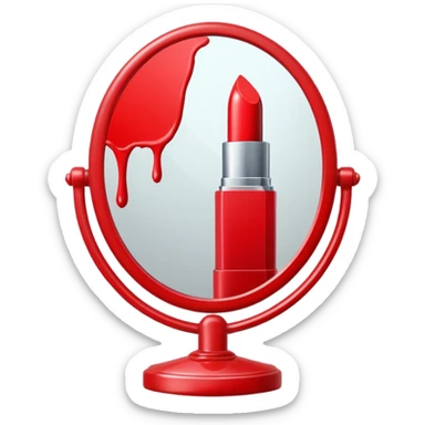 Lipstick on mirror sticker