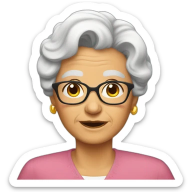 Abuela cose sticker