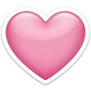 glossy, see-through pink heart frutiger aero style sticker