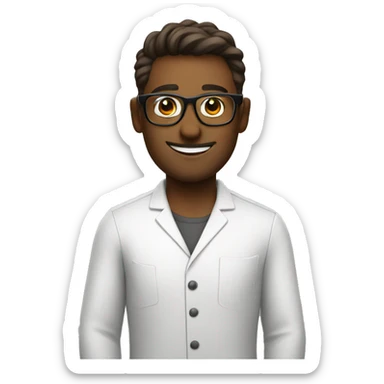 Handsome Barista wear glasses sticker