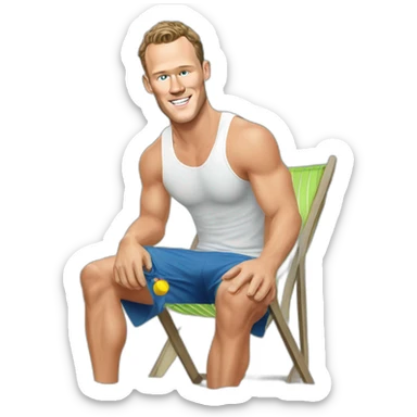 Jonathan Toews as a beach bum sticker