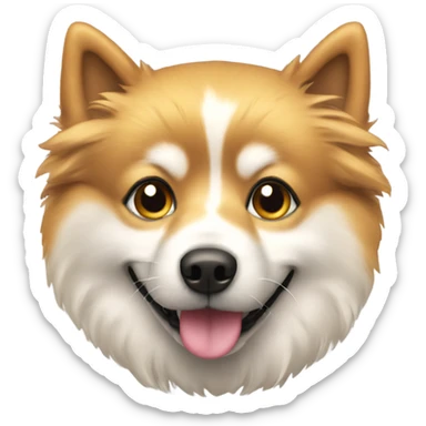 spitz dog golden sticker