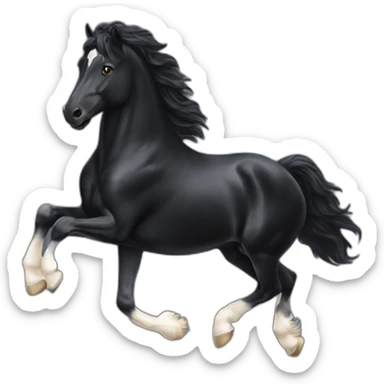 friesian running sticker