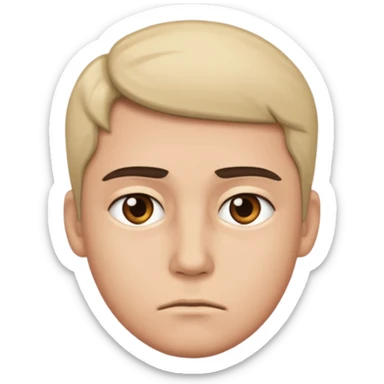 Cara de ligera desaprobacion sticker