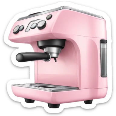 Light Pink coffee machine with bow  sticker