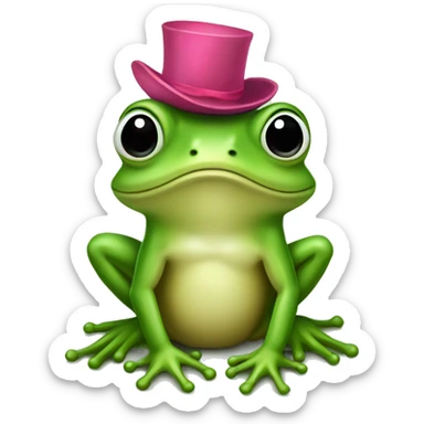 A coquett frog with bow sticker