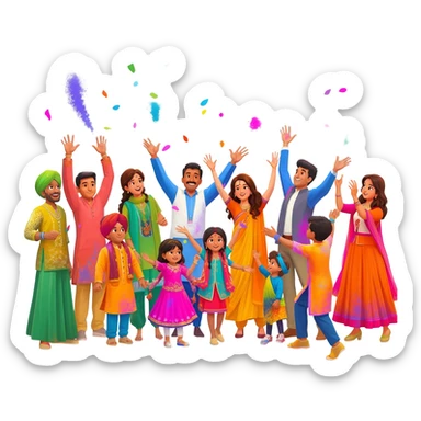 Holi sticker