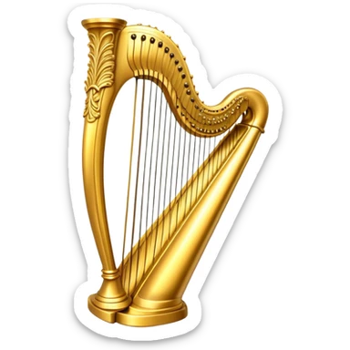 Irish golden harp sticker