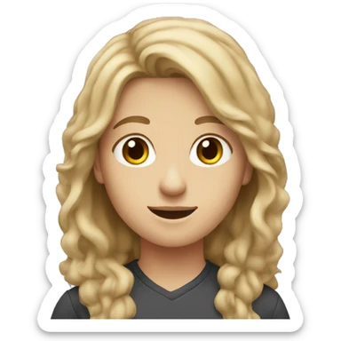 tall, caucasion student with brown eyes and sandy coloured hair sticker