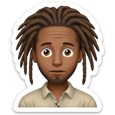 Black guy with dreads nodding his head sticker