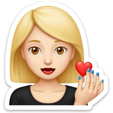 Emoji who like somebody, so bite her nails sticker