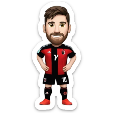 Leonel messi con la camiseta de newells sticker