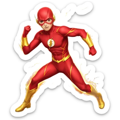 DC flash character coding very fast sticker
