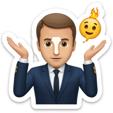 Macron entrain de faire caca sticker