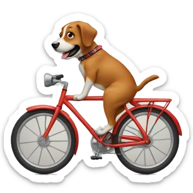 Dog on a bike sticker