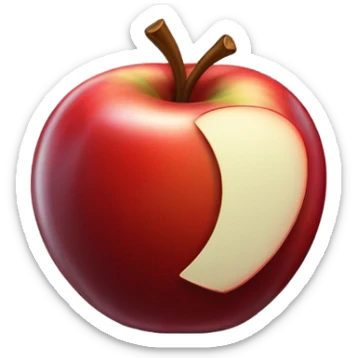 red apple death note sticker