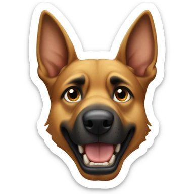 dog holding a gun sticker