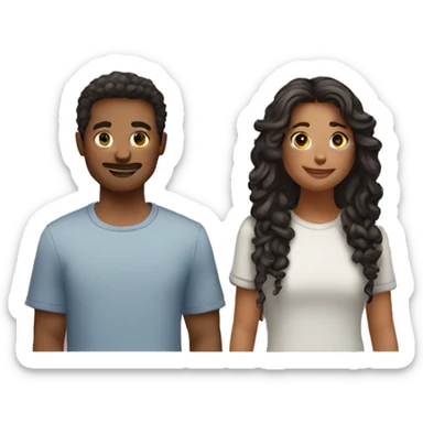 two good friends standing by  each others side sticker