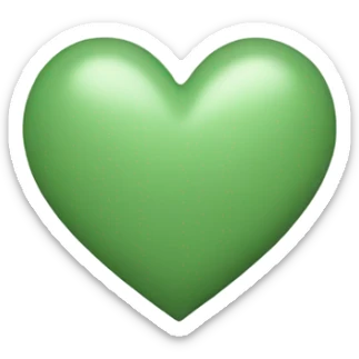 sage green heart emoji sticker