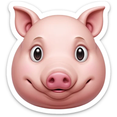 Female Pig with Big Stomach and Lazy sticker