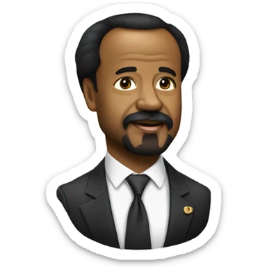 Paul biya avec une longue barbe blanche  sticker