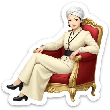 Девушка брюнетка с длинными волосами, карими глазами в пижаме с книгой. Картинка должна были в цветах: бежевый, бледно красный и коричневый sticker