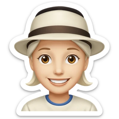 adulto con sombrero blanco sticker