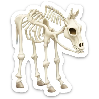 Horse skeleton sticker
