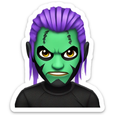 Jeff Hardy in apple emoji art style  sticker