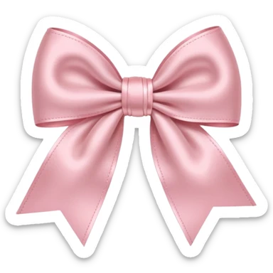 light pink bow on light pink bow sticker