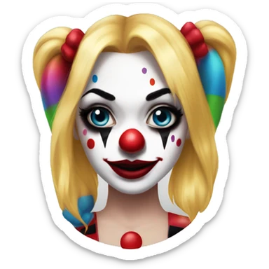 Harley Quinn girly clown sticker