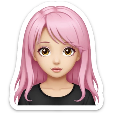 Light Pink Hime Gyaru Girl sticker