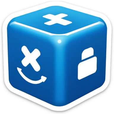 blue Roblox logo sticker