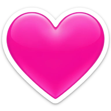 neon pink heart with glitch distortion, cyberpunk scanlines, glow effect, crisp vector style, no background sticker