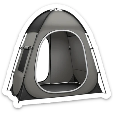 black Tall Oval Narrow Pop up open standing tent  sticker